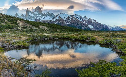 FItz Roy in the mirror