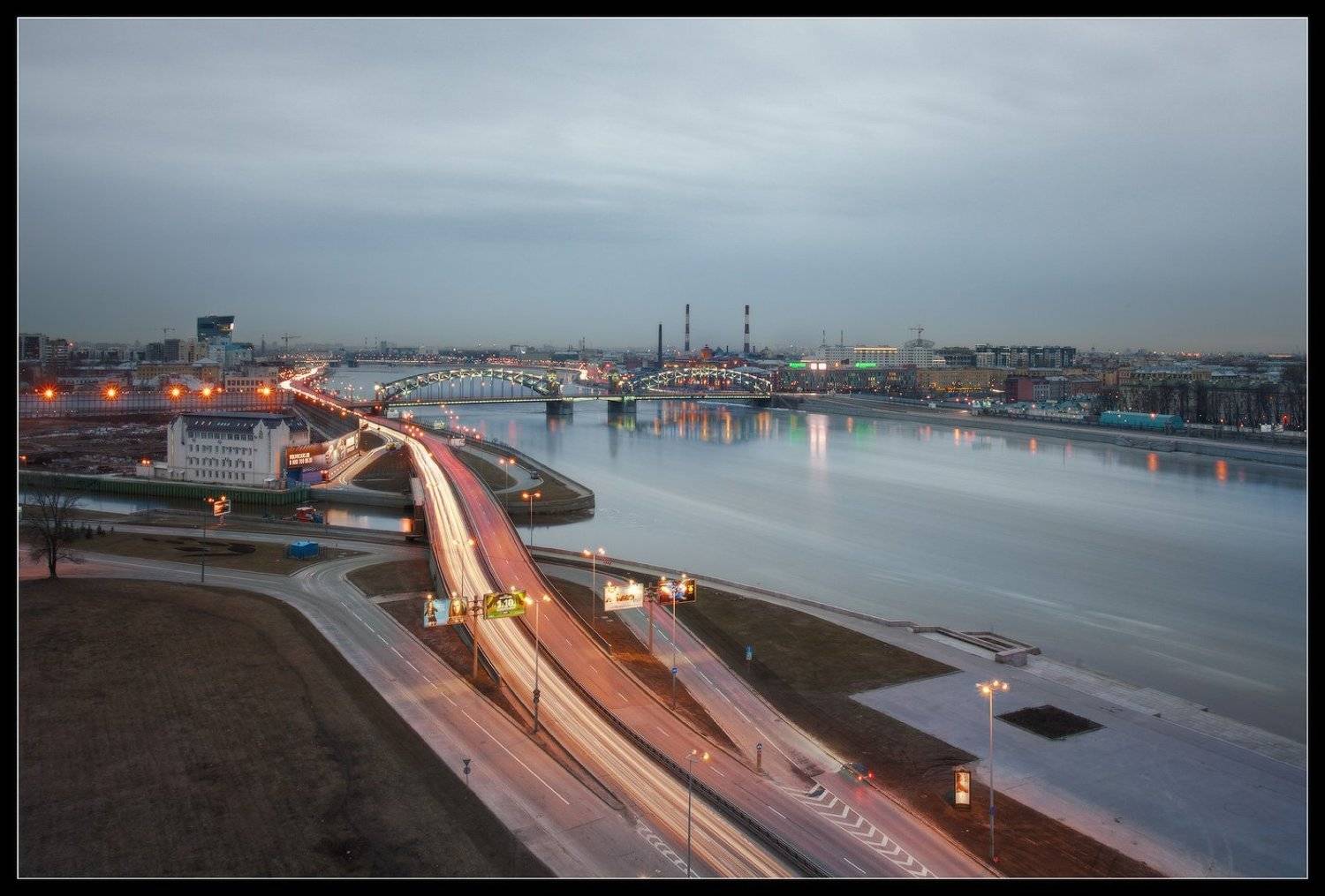 санкт, петербург, петроград, лениград, охта, петра, великого, большеохтинский, нева, мост, река, нева, ледоход, Ilya Shtrom