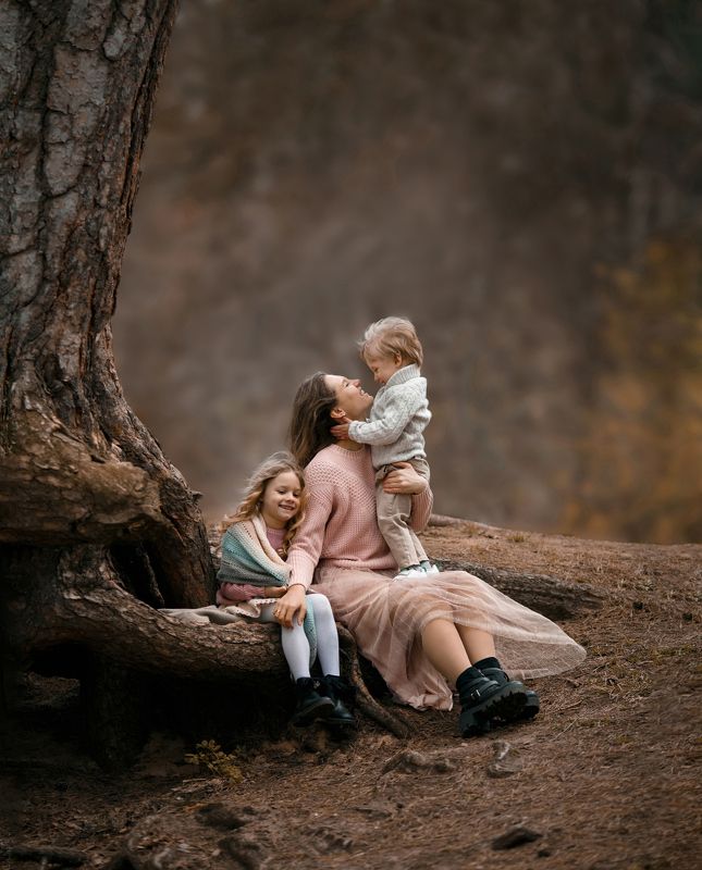 семья, мама, дети, дерево, корни *** фото превью