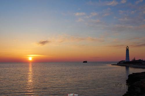 Lighthouse at sunset