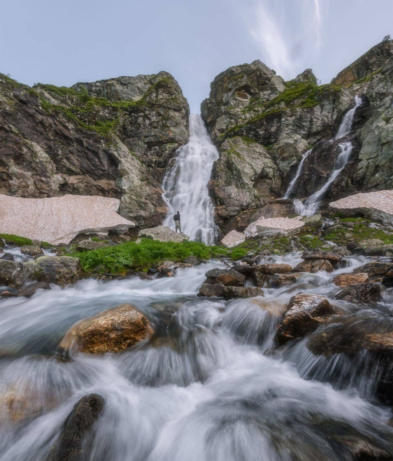 западный кавказ, карачаево-черкесия, имеретинка, водопад, июль, вечер, заповедник, Николай Мысливцев