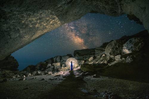 Немного фризлайта на фоне млечного пути