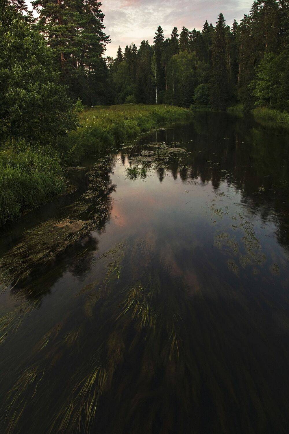 пейзаж, природа, вечер, закат, река, Александр Игнатьев