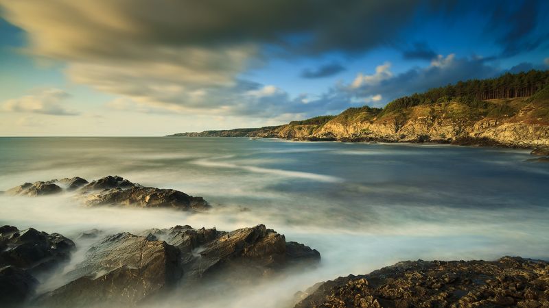 България, Bulgaria, Balkan, outdoor, лето, season, sea, seascape, long exposure, black sea, morning, tranquility, europe, travel, sky, skyline, Черное море, море Синий как Черное море фото превью