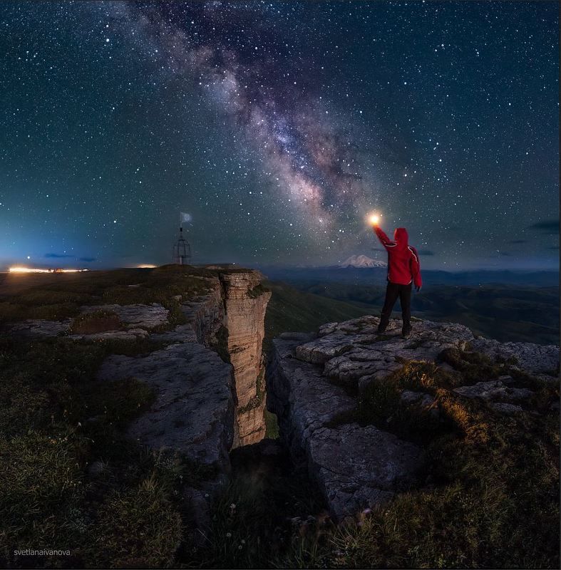 бермамыт, млечный путь, ночь, кавказ, звезды, эльбрус Зажигая звезды... фото превью