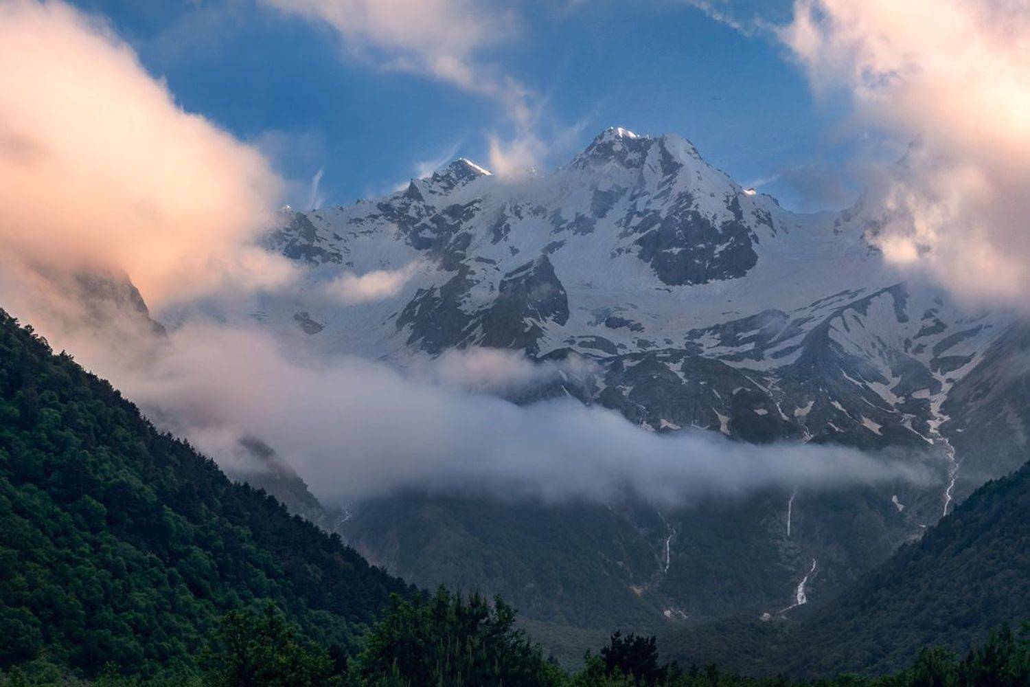 горы, закат, таймази, рсоа, природа, лето, кавказ, пейзаж, туман, облака, дигория,, Алиева Татьяна