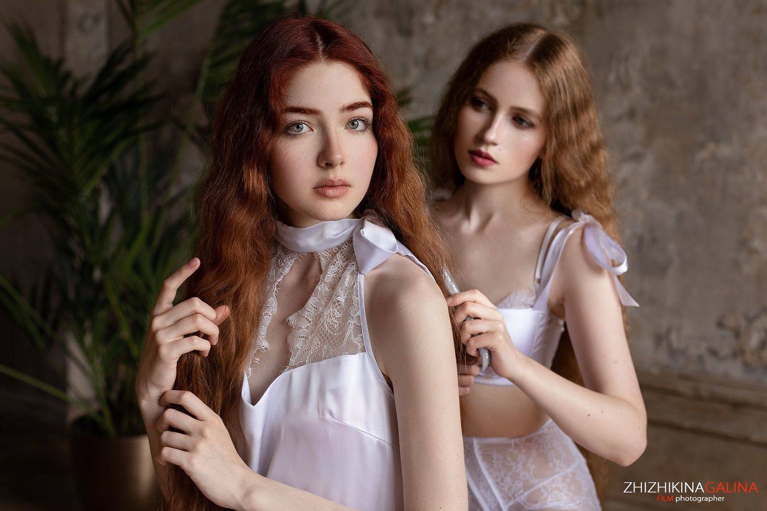 длинные волосы, рыжая, девушки, портрет, лицо, прикосновение, redhair, girls, face, portrait, портерт, лицо, Галина Жижикина