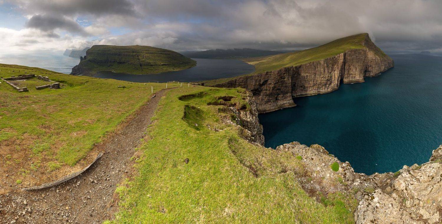 faroe, faroeislands, lake, leitisvatn, day, cliffs, scandinavia, Tomasz Macherzyński