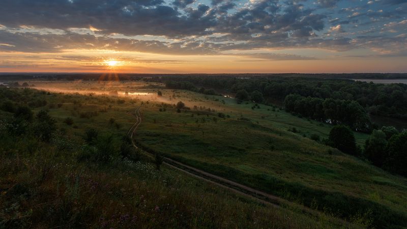 пейзаж, утро, рассвет Пробуждение фото превью