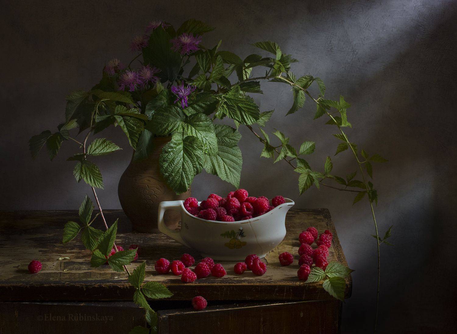 кострома, натюрморт, малина, Елена Рубинская