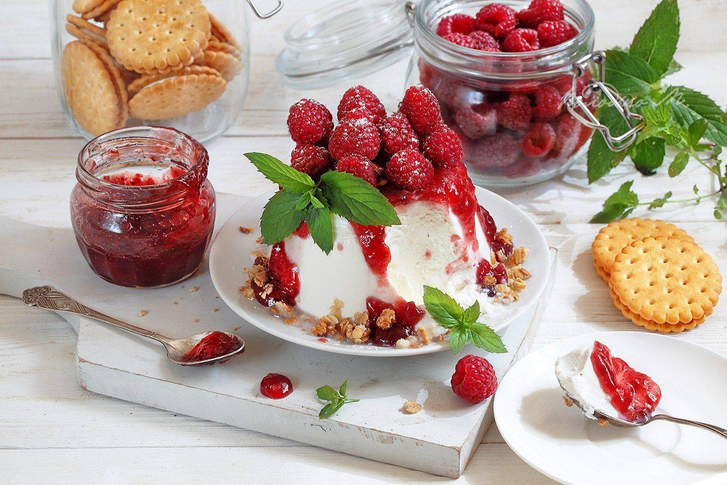 рикотта,сыр,малина,печенье, Марина Володько