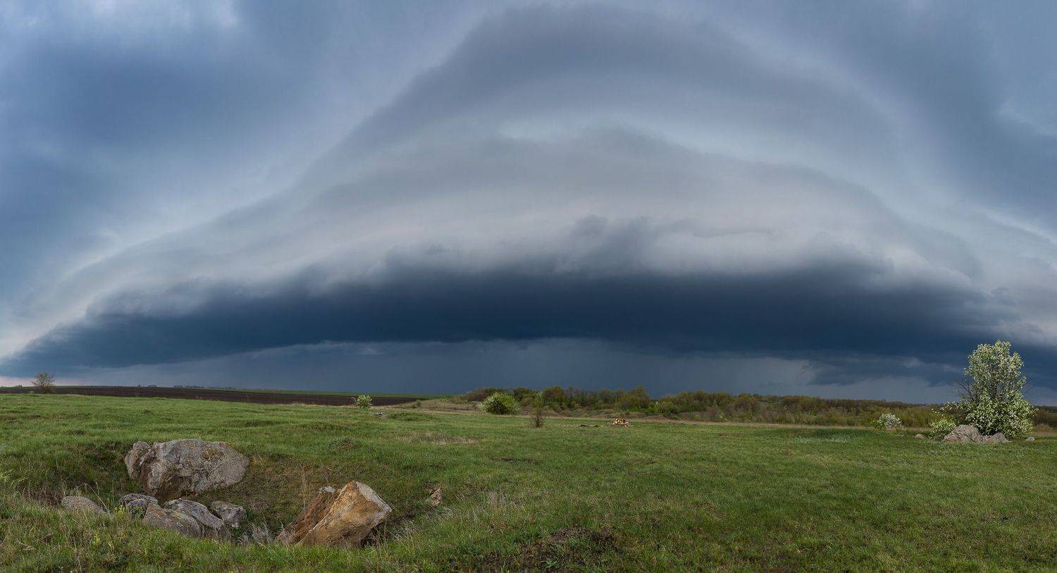 пейзаж, весна, облака, грозовой фронт, landscape,, Алексей Юденков
