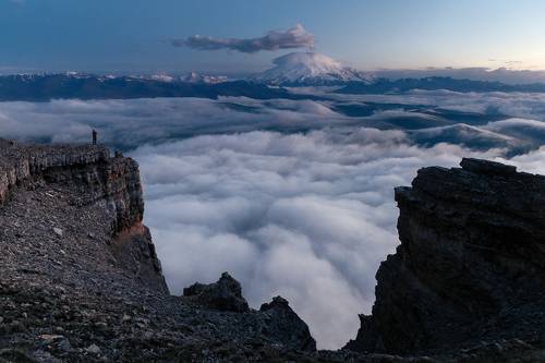 Вид на Эльбрус с плато Канжол