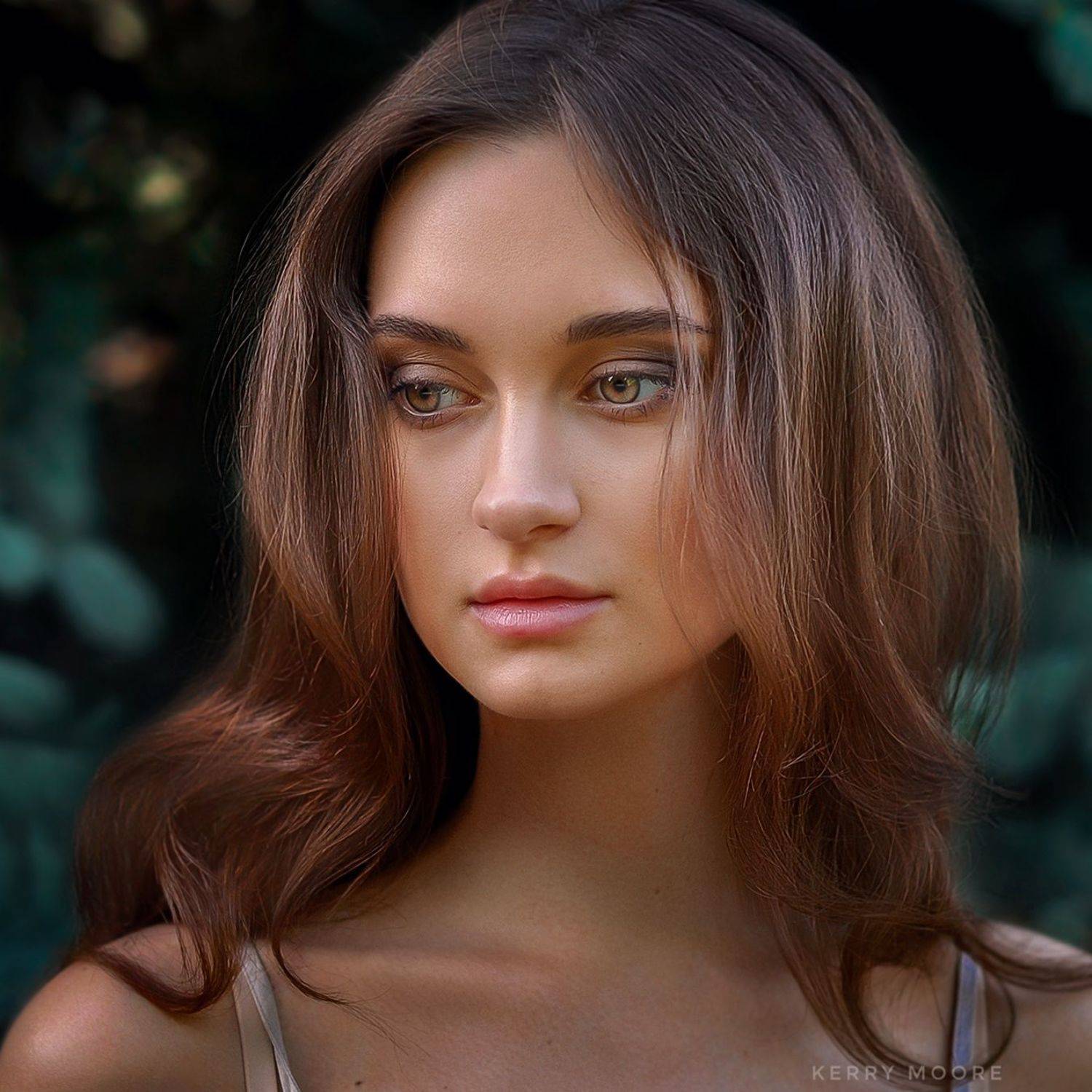 portrait, girl, портрет,style,light, beauty, blue,model,head,face,fineart,  Kerry Moore