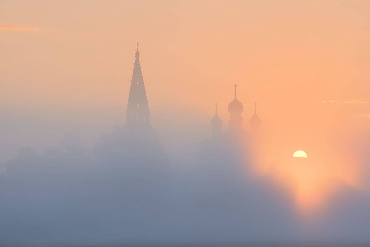 осенево, утро, туман, рассвет, восход, Максим Евдокимов (phototourtravel.ru)