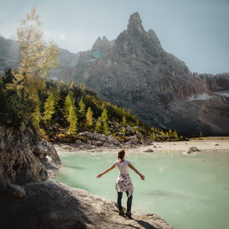 озеро; горы; лес; альпы; италия Пленительное окружение фото превью