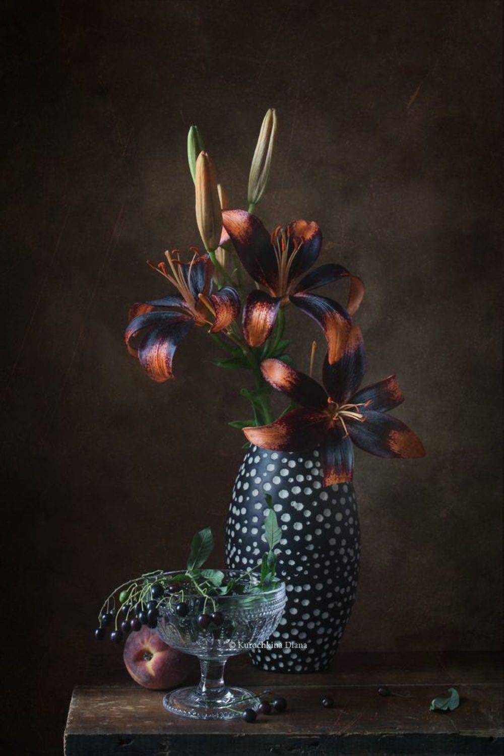 натюрморт, цветы, лилия, лилия paris heart, черемуха, Курочкина Диана