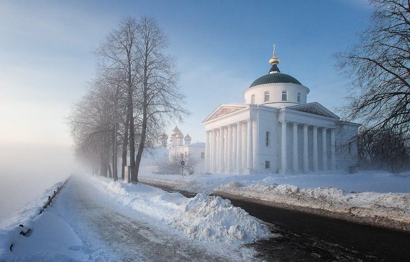 Туман, Ярославская набережная, Ярослаль Одним морозно-туманным утром на набережной. фото превью