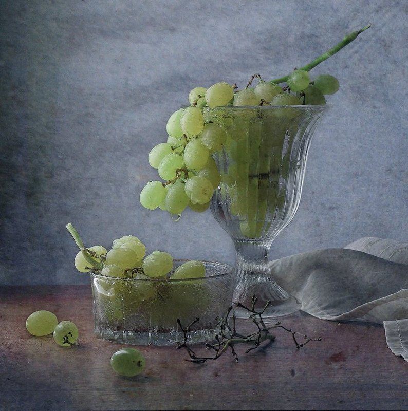 Виноград, Капли, Натюрморт Виноград фото превью