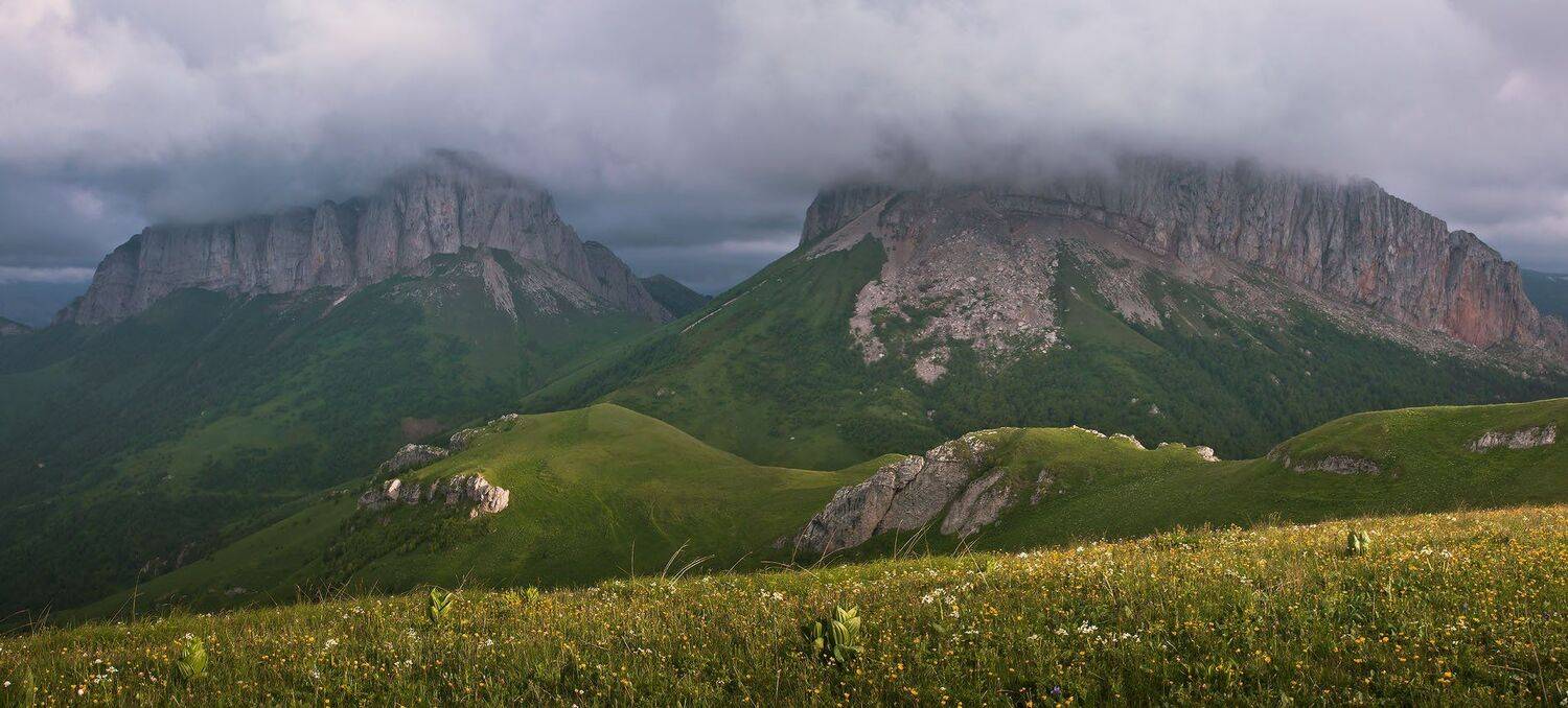 кавказ, ачешбок, лето, вечер, Николай Мысливцев