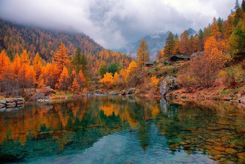 осень в Альпах фото превью