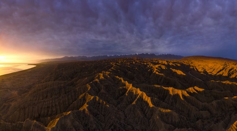 киргизия, закат Аксай фото превью