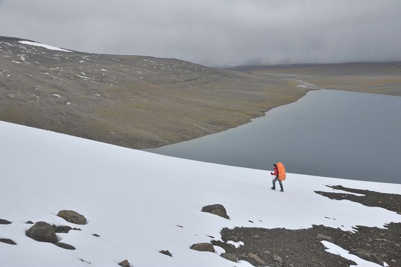 Путораны, Россия, Сибирь, озеро, горы, снег, поход, траверс, природа, шагнивнеизведанное Августовский снег, Путораны. фото превью