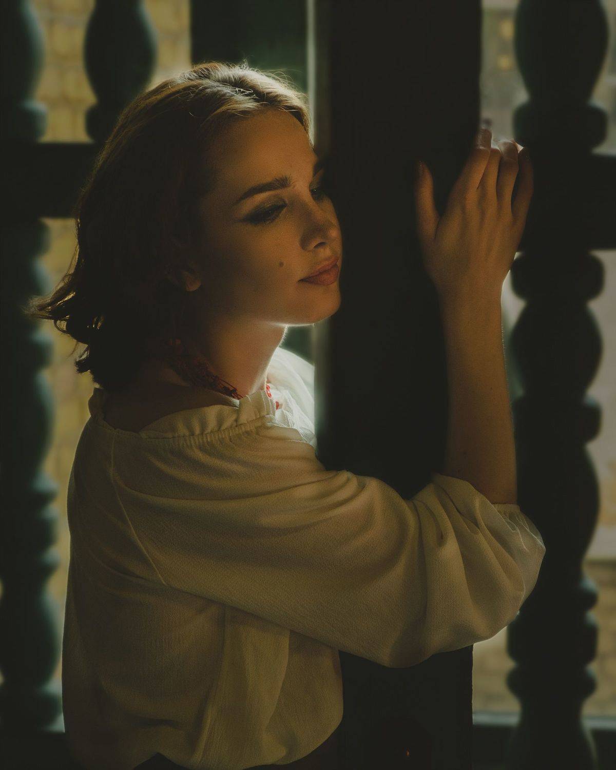 portrait, female portrait, color portrait, sadness, pensive girl, near the window, portrait photography, portrait for a girl,, Aleksandr Shvedov