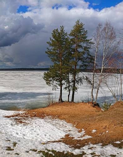 Весна на курголовском озере