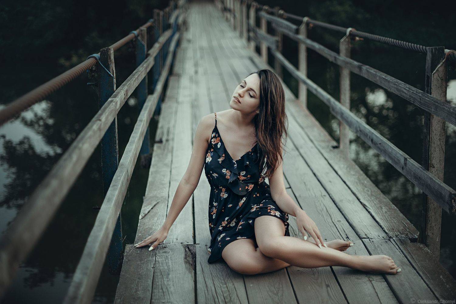 портрет, девушка, лето, мостик, прогулка, вдохновение, украина, коростышев, киричанка, фотограф чорный,, Александр Чорный