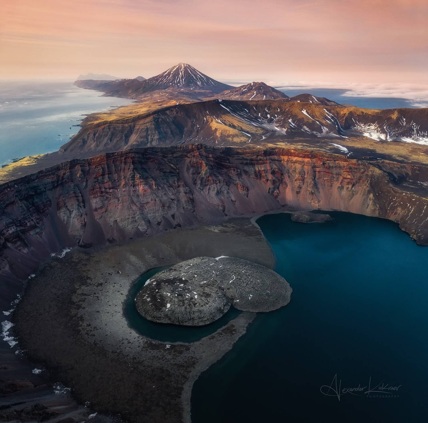 курилы,симушир,заварицкого,пейзаж,закат,вечер, Александр Кукринов