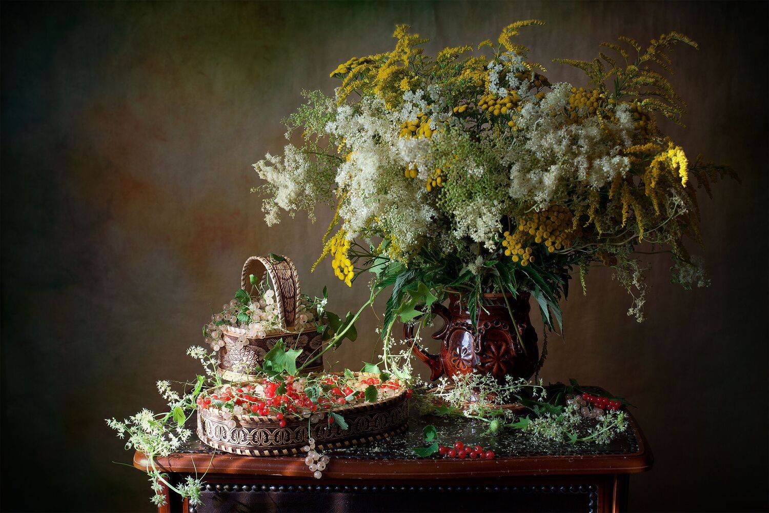 миламиронова, фотонатюрморт, лето, ягоды, цветы, букет, полевые, смородина, поричка, Мила Миронова