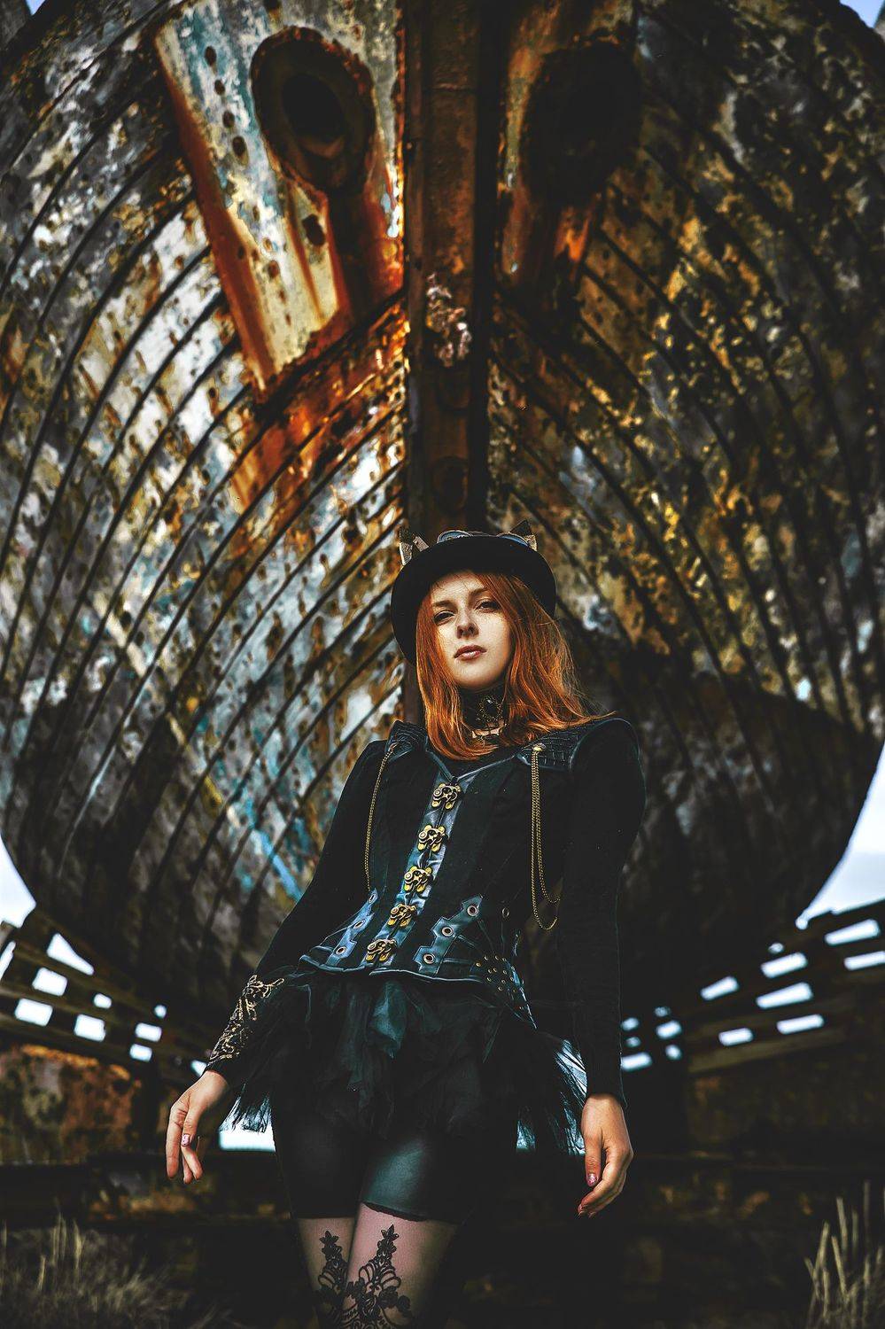 woman, portrait, fashion, beauty, outdoors, steampunk, Руслан Болгов (Axe)