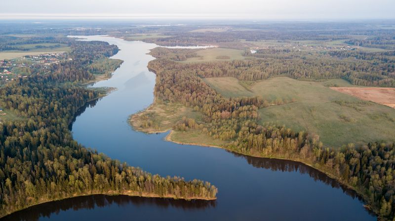 Руза, Озерна, дрон Где-то над Рузой фото превью