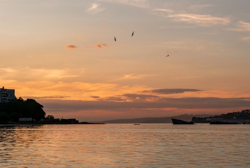 sunset Вечер у бухты фото превью