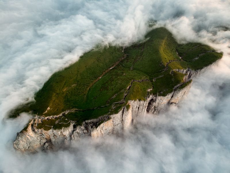 большой тхач, малый тхач, адыгея, туман, пейзаж, big thach, small thach, adygea, fog, landscape Большой Тхач прилёг на отдых фото превью