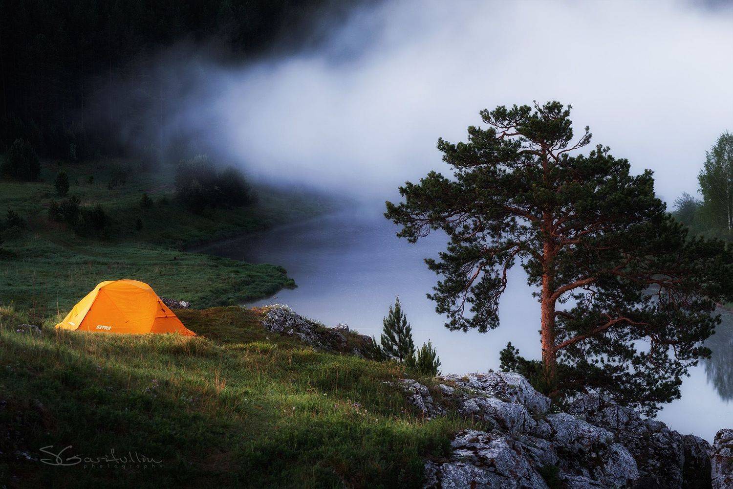 Урал, Средний Урал, палатка, сосна, река, Чусовая, пейзаж, Слобода, Сергей Гарифуллин