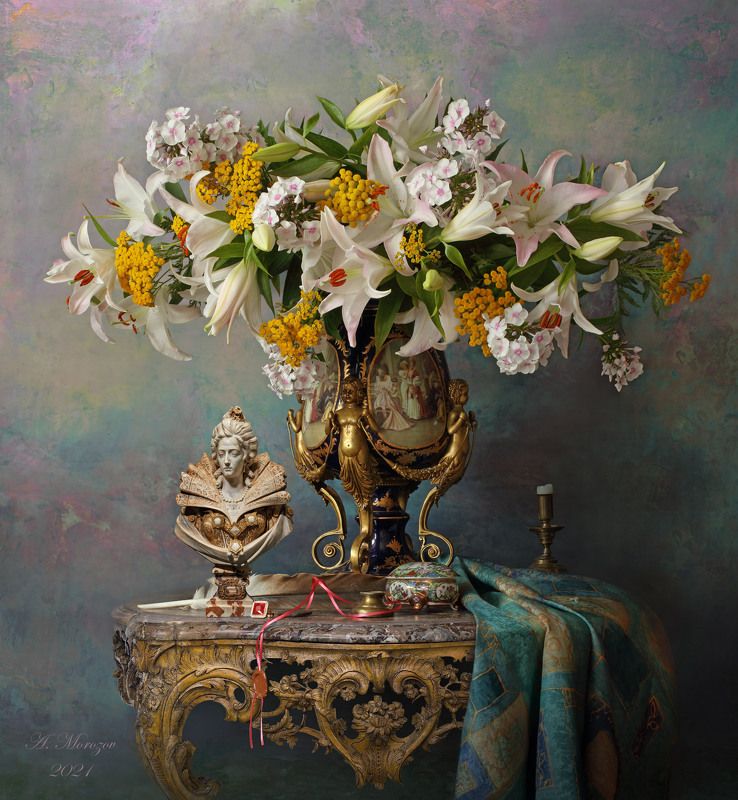 Натюрморт с цветами фото превью