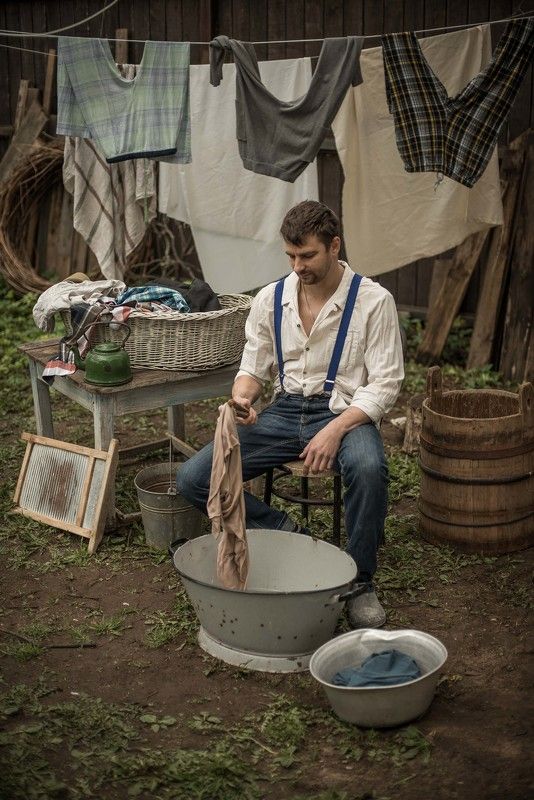 стирка, мужской портрет, мужчина, винтаж, винтажное, стирка, по-мужски.... 2020 фото превью