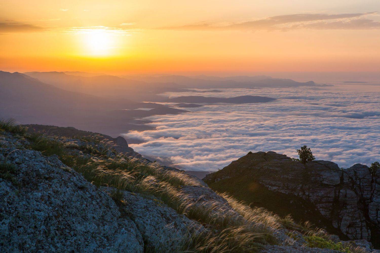 крым, рассвет, демерджи, облака, crimea, sunrise, demerdzhi, clouds, Sindbad