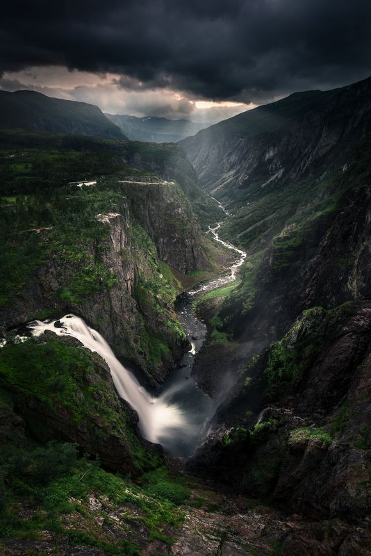 norway,landscape,mountains,waterfall Vøringfossen фото превью