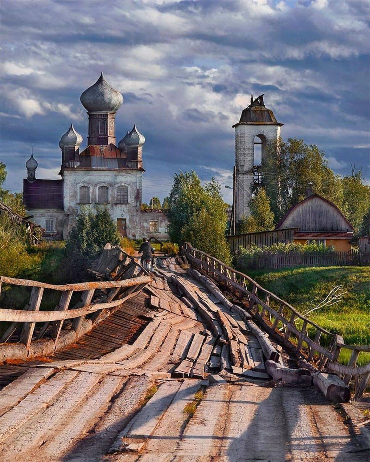 деревня, архитектура, церковь, мост, Петр Косых