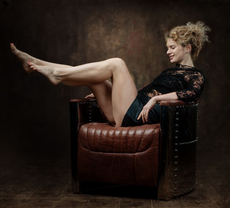 студийный портрет, красивая девушка, женский портрет, концептуальное, будуар Анастасия фото превью