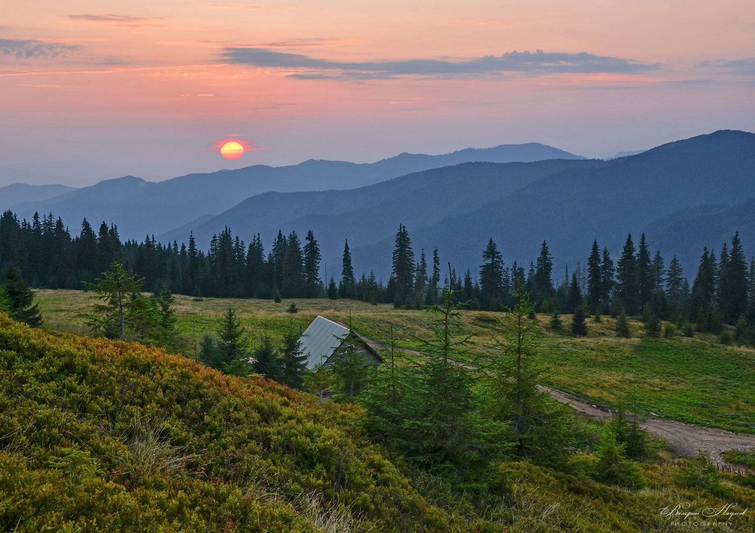 горы, мармаросы, карпаты, полонына струнге, закат, вечер, август, Валерий Наумов