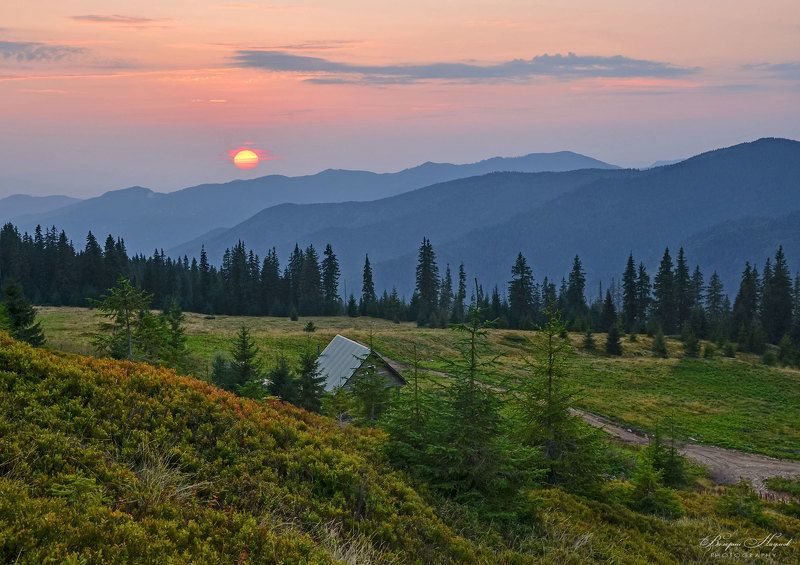 горы, мармаросы, карпаты, полонына струнге, закат, вечер, август На закате в горах фото превью