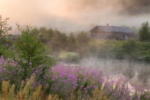 Деревенское утро.