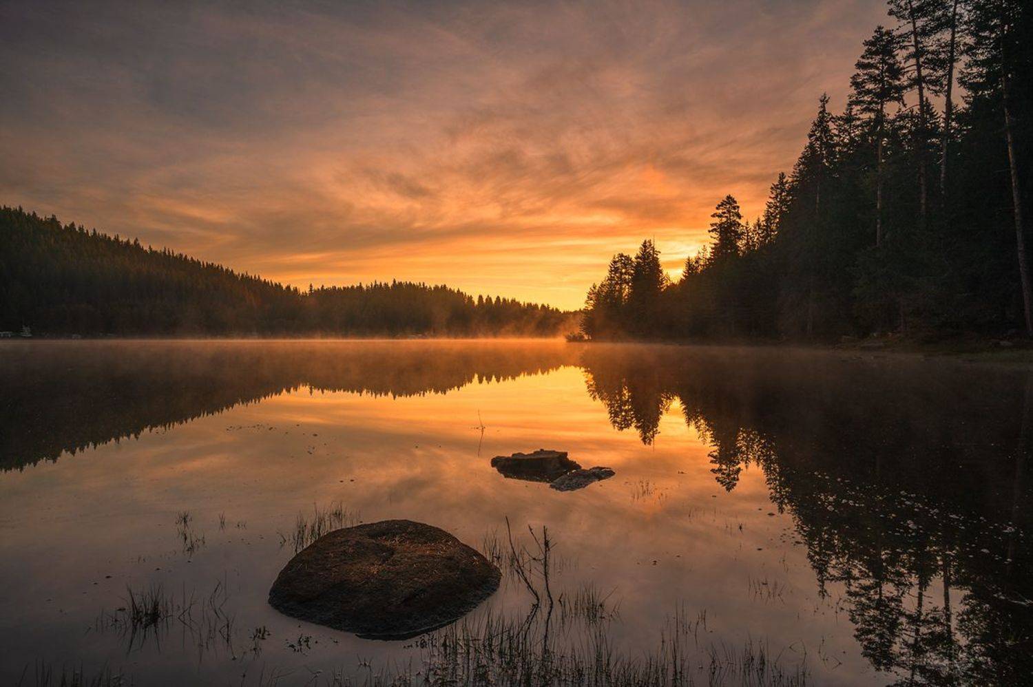 landscape, nature, scenery, spring, peak, lake, reflеction, sunrise, morning, dawn, longexposure, mountain, bulgaria, весна, горы, Александър Александров