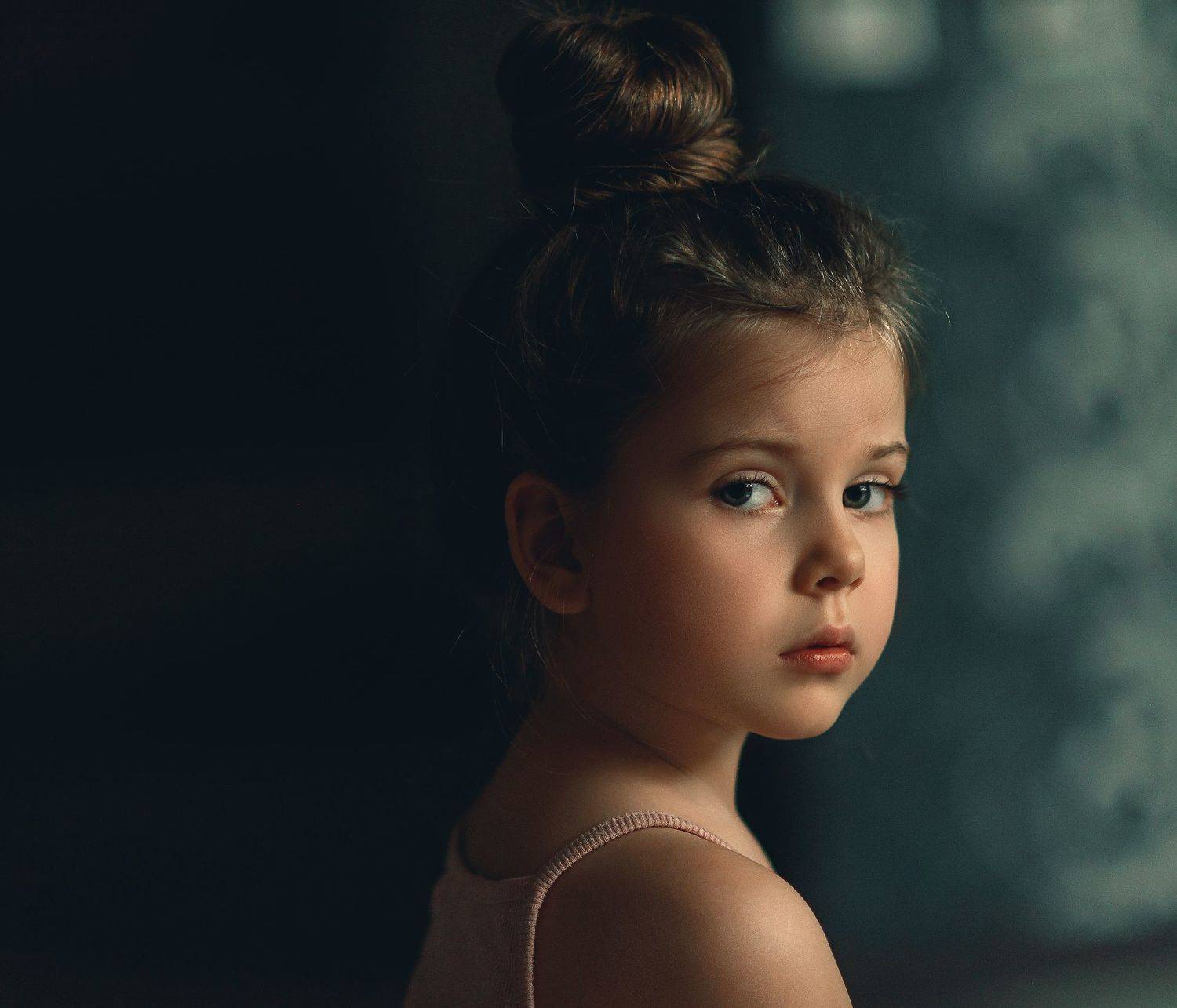 портрет, девочка, волосы, взгляд, ребенок, цвет, Ирина Ганич
