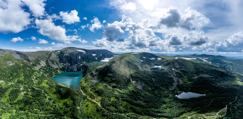 Панорама Ивановских озер, Хакасия фото превью