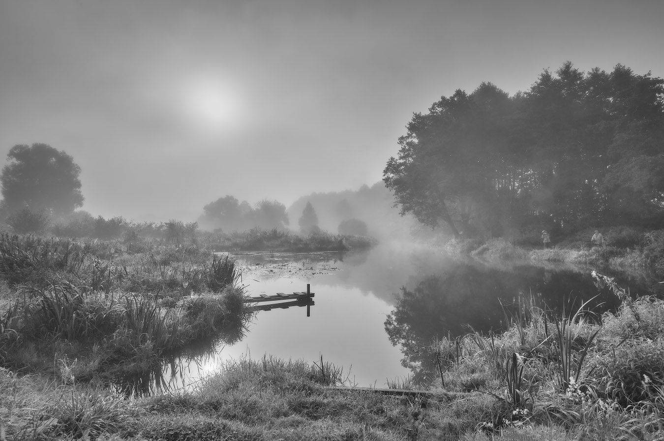 август, беларусь, лето, рассвет, река, рыбалка, туман, уса, утро, Вейзе Максим
